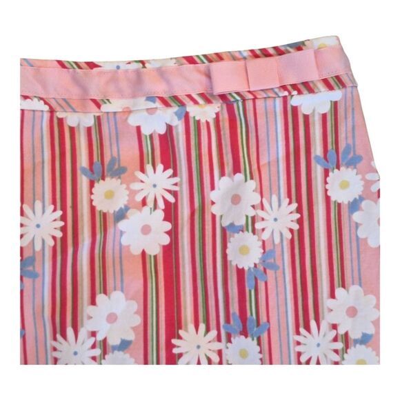 Duck Head Pink Striped Floral Daisy Stretch Skirt Women Size 20W Cotton Spandex - Picture 13 of 15